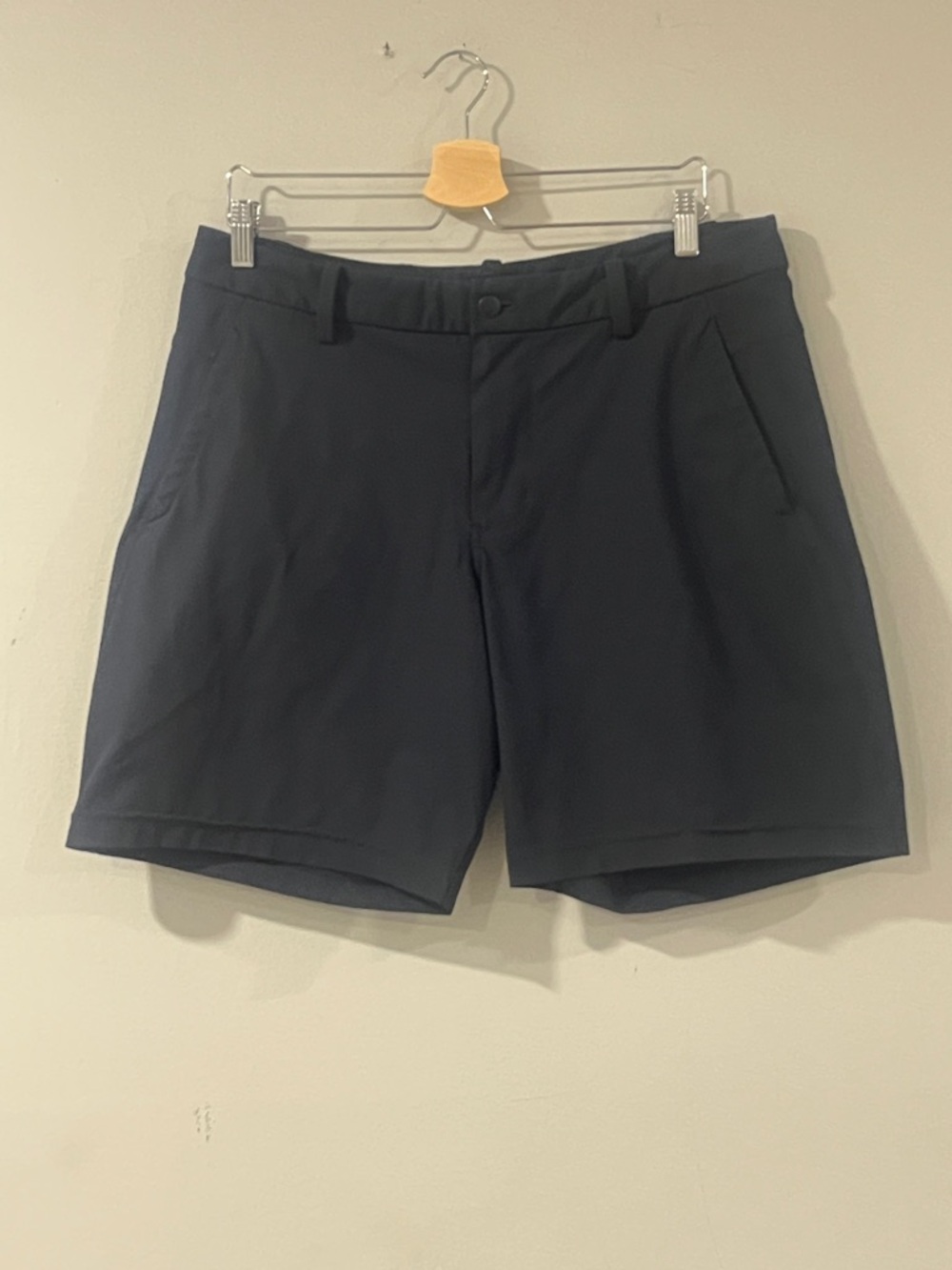 lululemon athletica Men's Flat-Front Shorts in Navy Blue